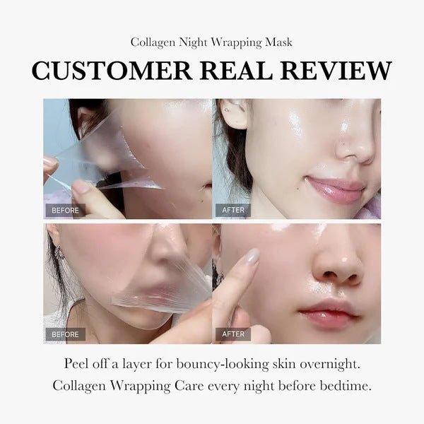 Collagen Wrapping Night Mask for Face, Hydrating Firming & Anti-Aging Skincare - WebLuxes Store