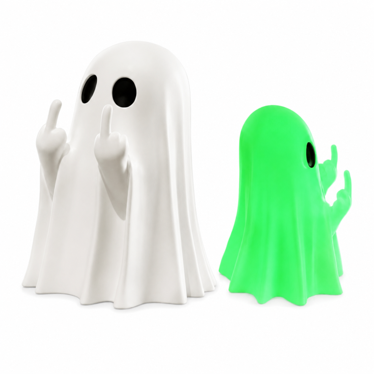 Cute Ghost Resin Statue Funny Halloween Shelf Decor