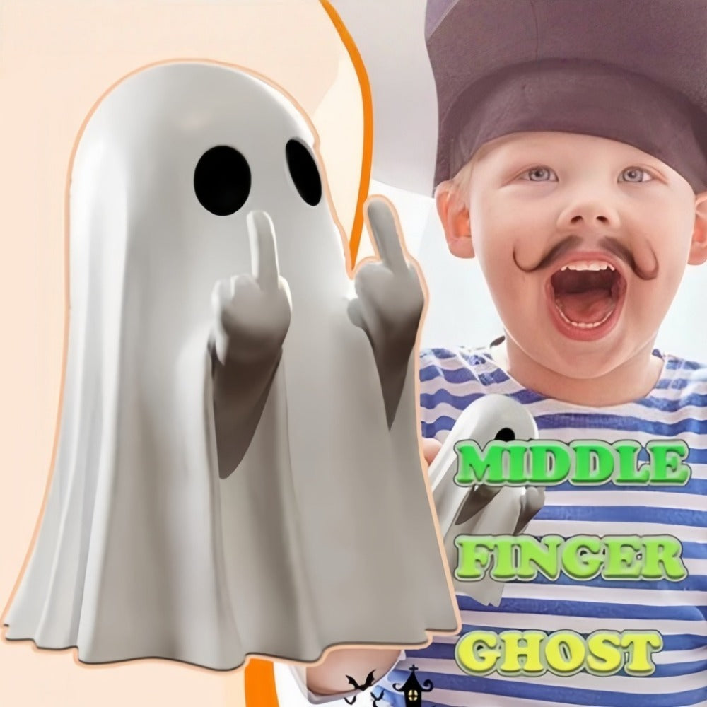 Cute Ghost Resin Statue Funny Halloween Shelf Decor