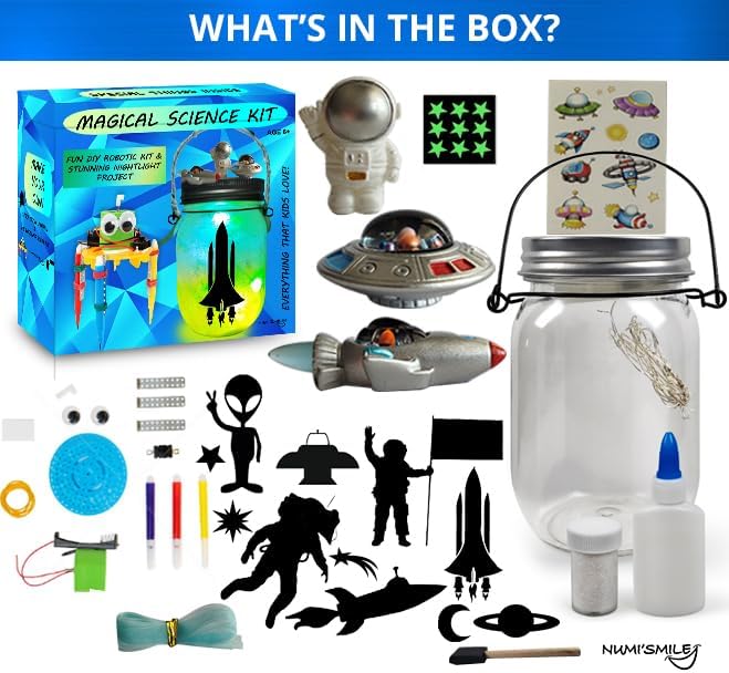 DIY Space Night Light & Robot STEM Science Kit for Kids Ages 5–12 – Educational Arts & Crafts Gift Set for Boys & Girls - Web Luxes