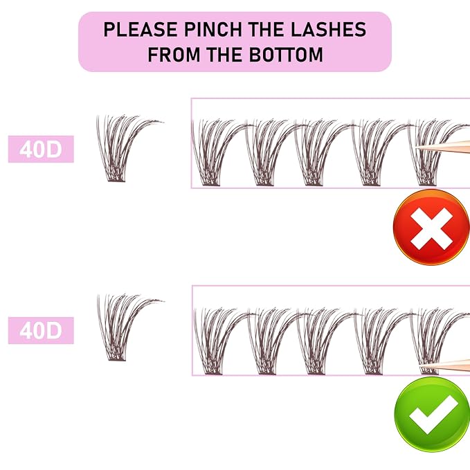 Dark Brown Wispy Lash Clusters – Soft Individual Cluster Eyelash Extensions, Lightweight DIY Lash Extensions for Natural Volume & Everyday Wear - WebLuxes Store
