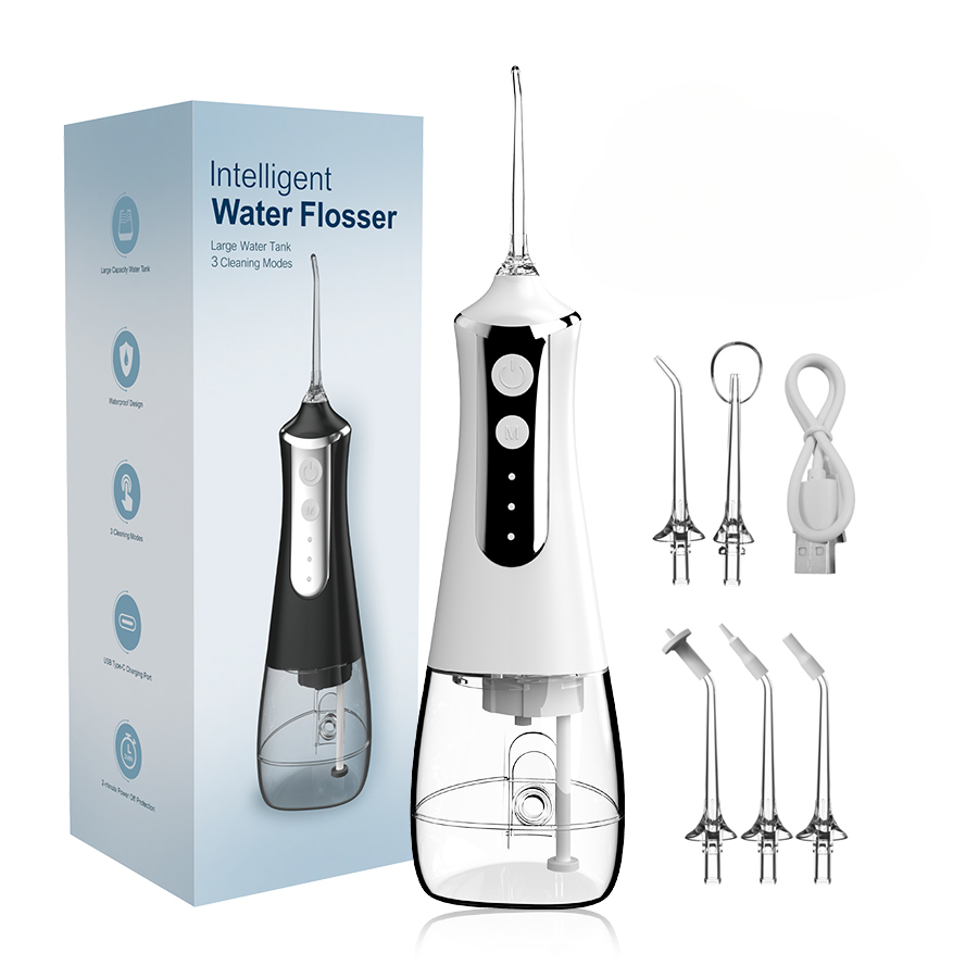 Dental Water Flosser 5 Nozzles 3 Modes USB Rechargeable