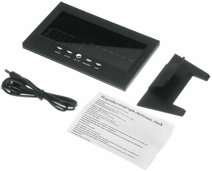 Digital Weather Station Alarm Clock – Color LCD Display with Indoor Temperature, Humidity, Calendar, Weather Forecast & Snooze for Bedroom, Office & Desk - WebLuxes Store