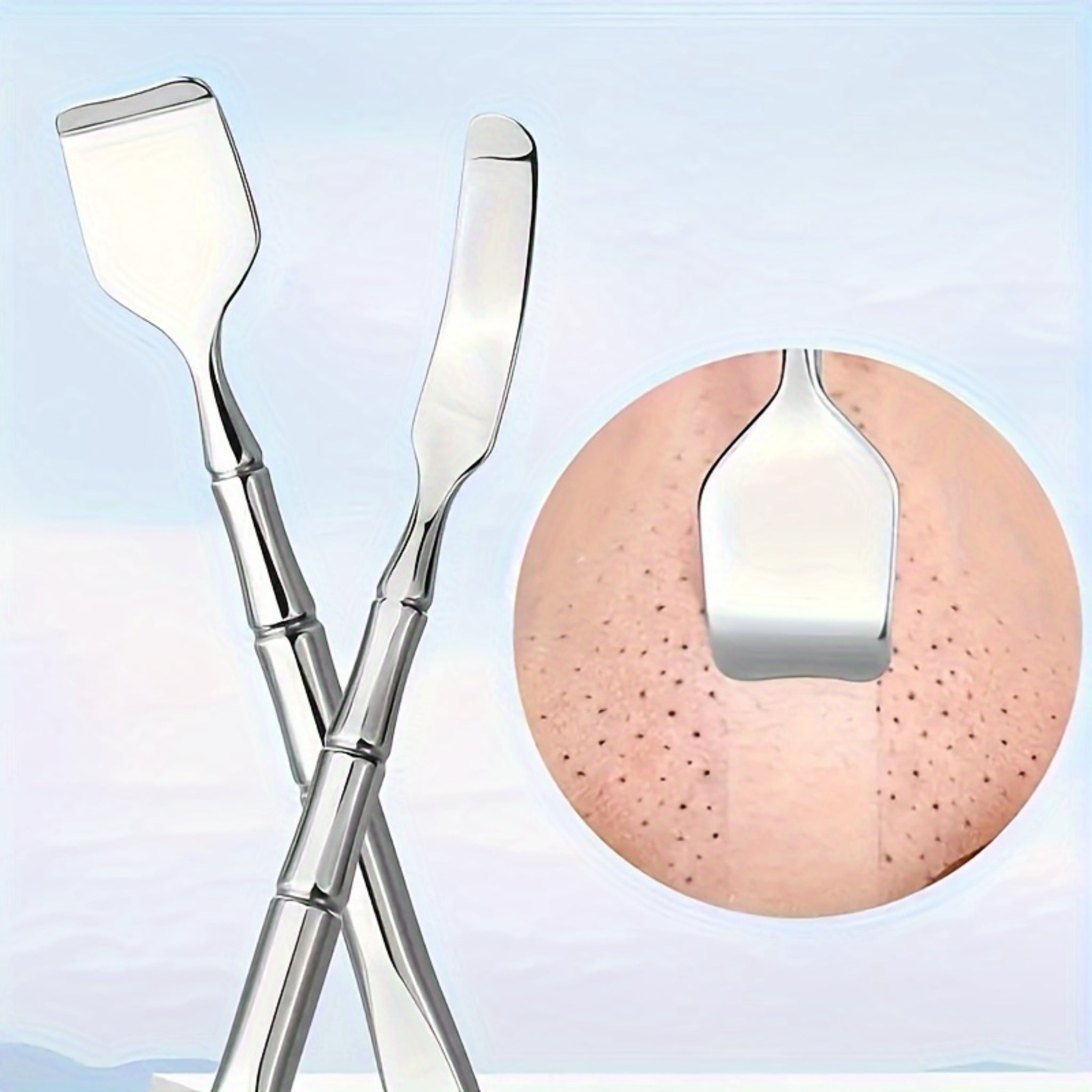 Double-Ended Blackhead Remover Tool – Stainless Steel Facial Pore Cleaner & Exfoliating Skin Care Tool - WebLuxes Store