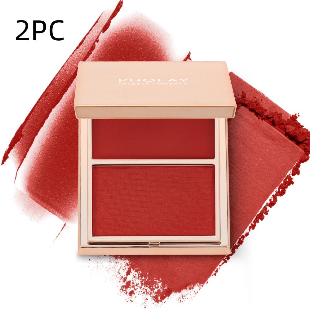 Double-Take Cream and Powder Blush Duo Compact for Long-Wearing, Seamless & Radiant Makeup - WebLuxes Store