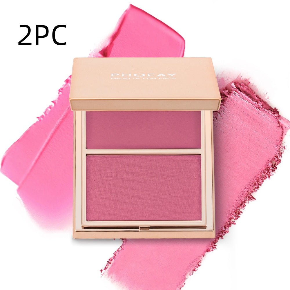 Double-Take Cream and Powder Blush Duo Compact for Long-Wearing, Seamless & Radiant Makeup - WebLuxes Store