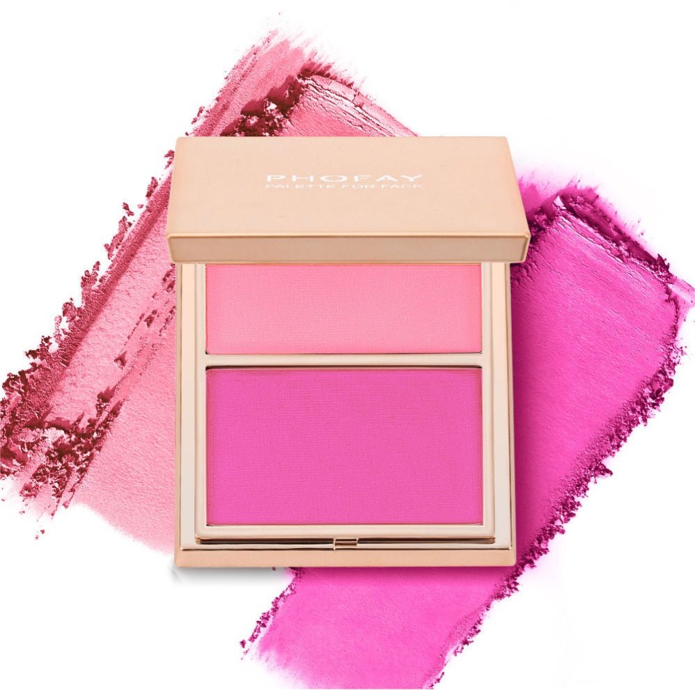 Double-Take Cream and Powder Blush Duo Compact for Long-Wearing, Seamless & Radiant Makeup - WebLuxes Store