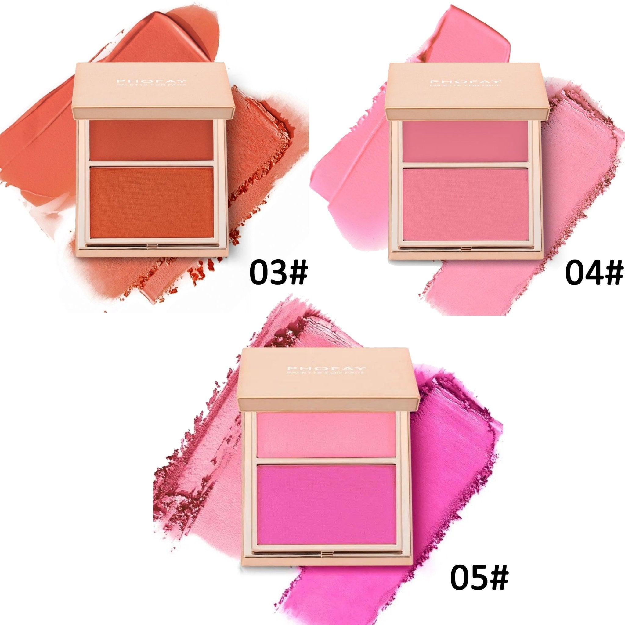 Double-Take Cream and Powder Blush Duo Compact for Long-Wearing, Seamless & Radiant Makeup - WebLuxes Store
