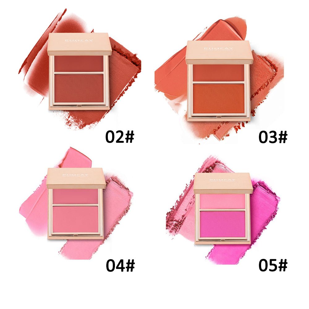 Double-Take Cream and Powder Blush Duo Compact for Long-Wearing, Seamless & Radiant Makeup - WebLuxes Store