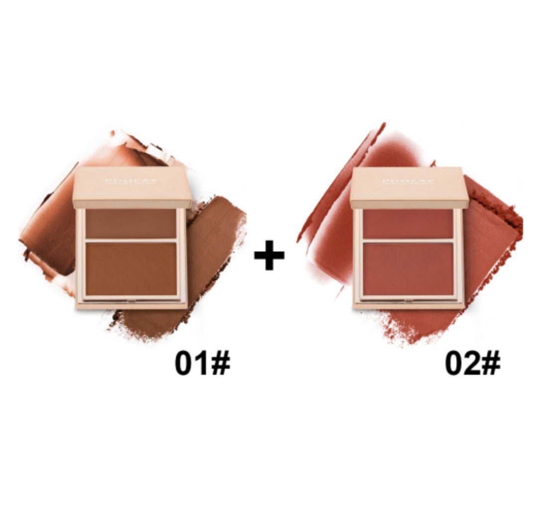 Double-Take Cream and Powder Blush Duo Compact for Long-Wearing, Seamless & Radiant Makeup - WebLuxes Store