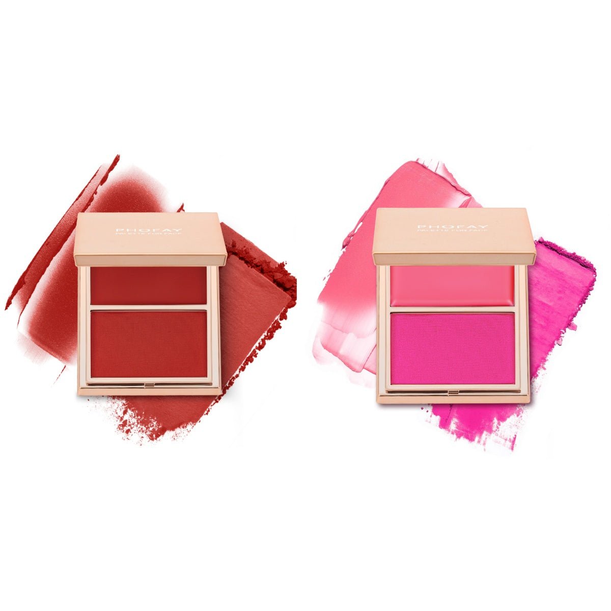 Double-Take Cream and Powder Blush Duo Compact for Long-Wearing, Seamless & Radiant Makeup - WebLuxes Store