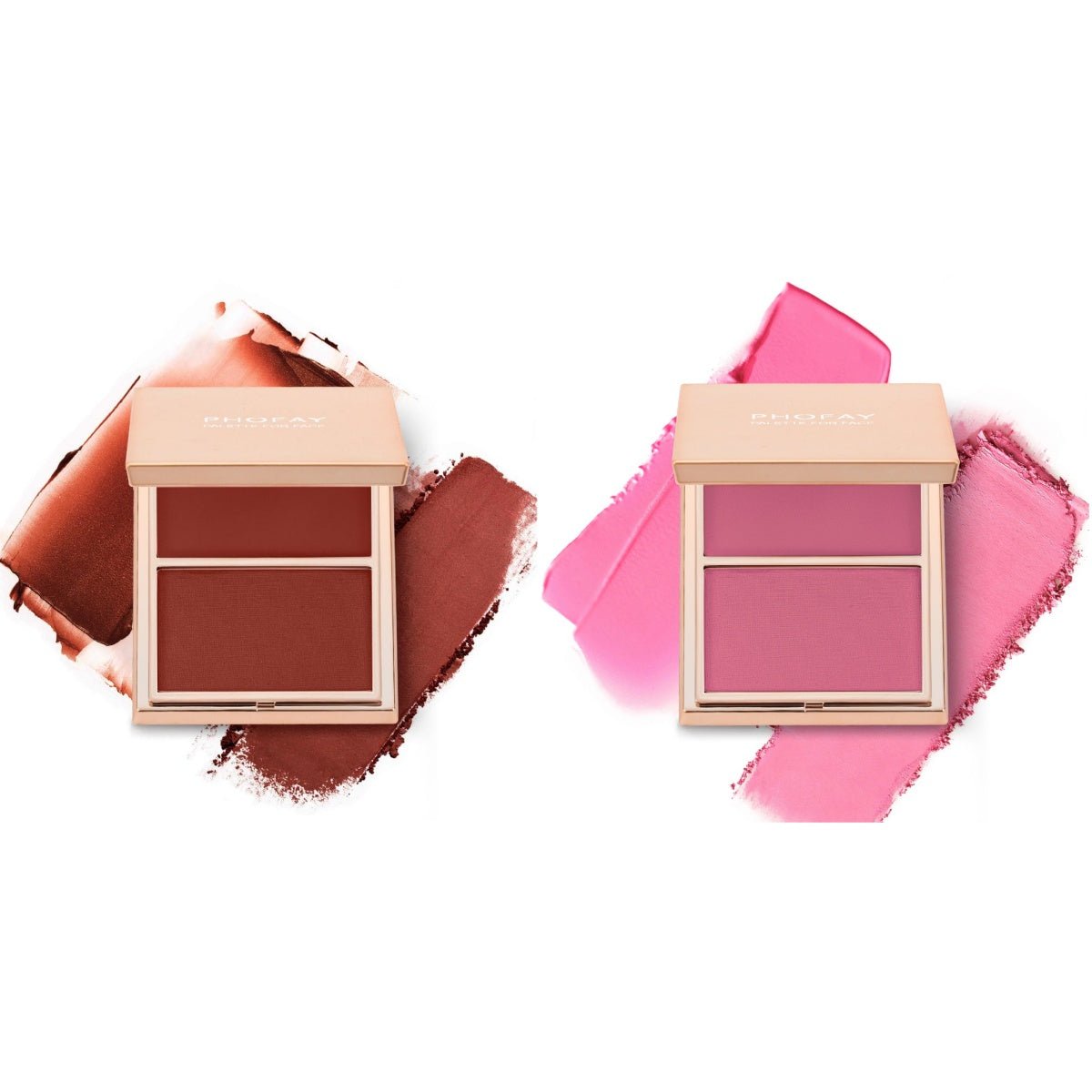 Double-Take Cream and Powder Blush Duo Compact for Long-Wearing, Seamless & Radiant Makeup - WebLuxes Store