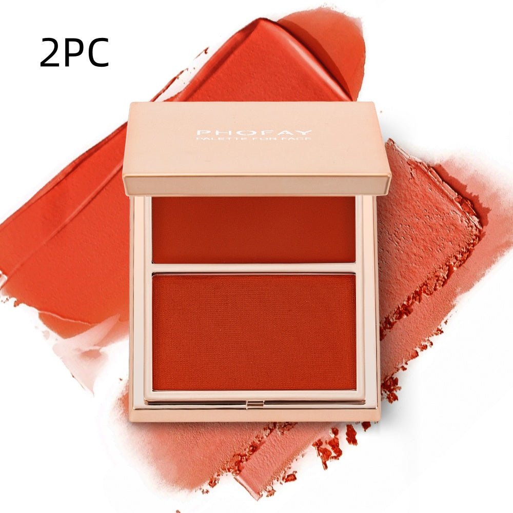 Double-Take Cream and Powder Blush Duo Compact for Long-Wearing, Seamless & Radiant Makeup - WebLuxes Store