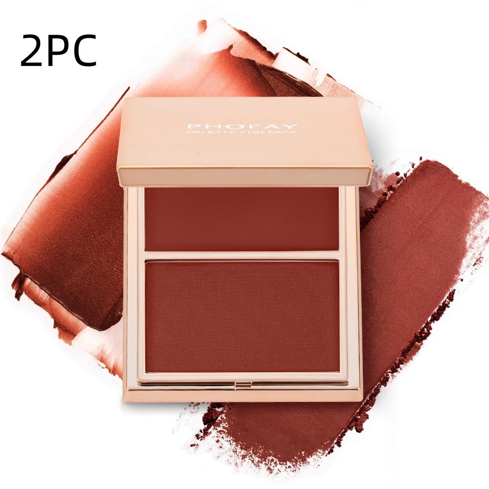 Double-Take Cream and Powder Blush Duo Compact for Long-Wearing, Seamless & Radiant Makeup - WebLuxes Store