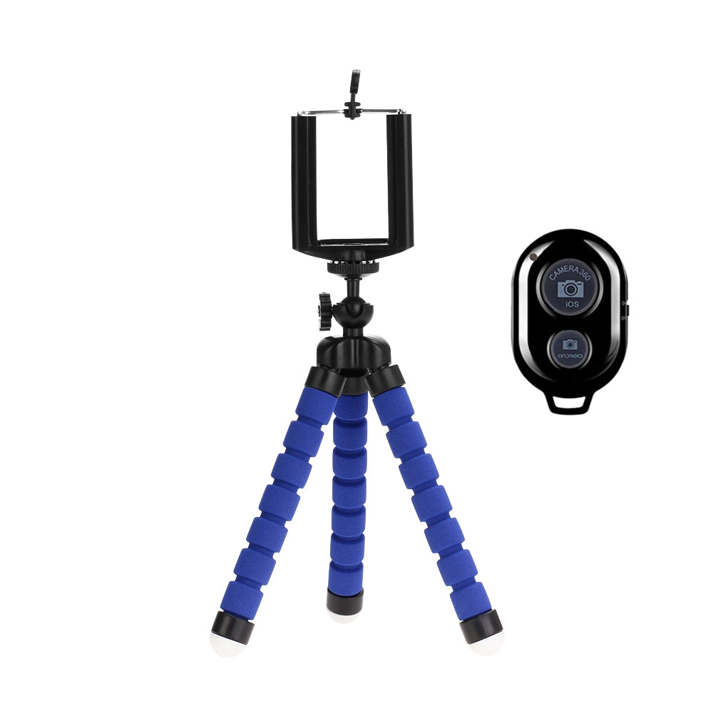 Flexible Mini Tripod for Phone & Camera with Smartphone Holder, Ball Head & Bluetooth Remote