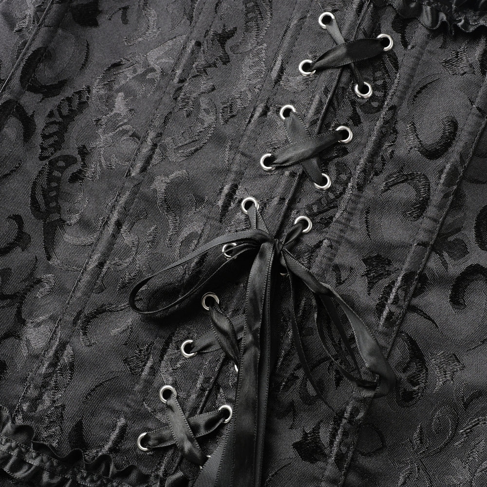 Gothic Jacquard Corset Top