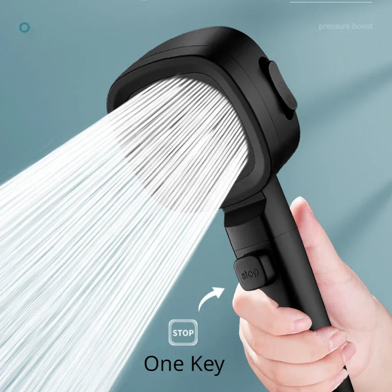 High Pressure 3 Mode Water Saving Shower Head Adjustable