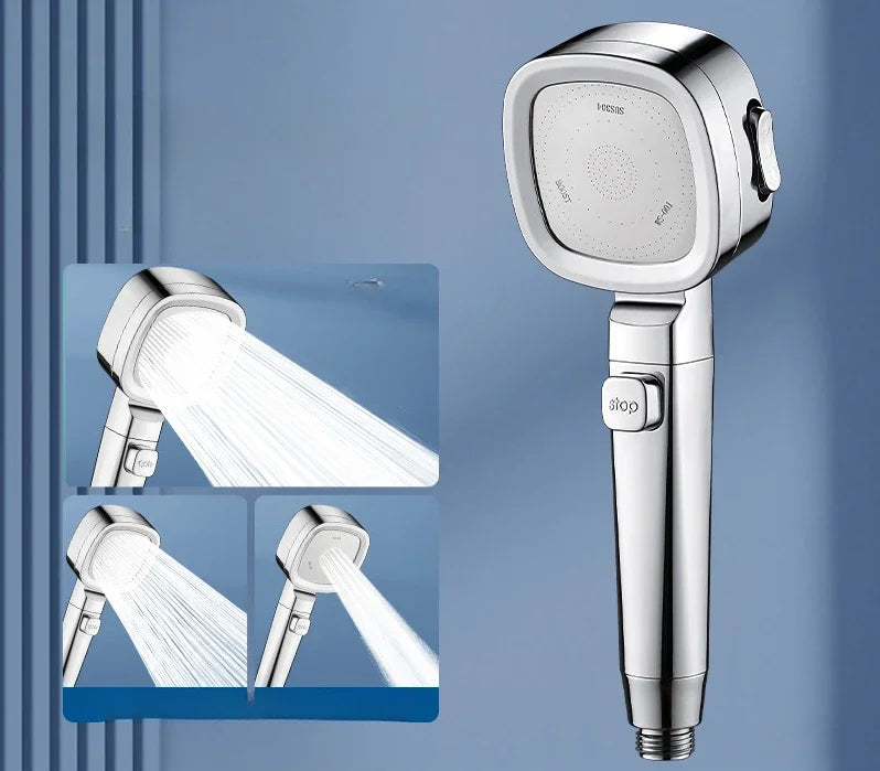 High Pressure 3 Mode Water Saving Shower Head Adjustable