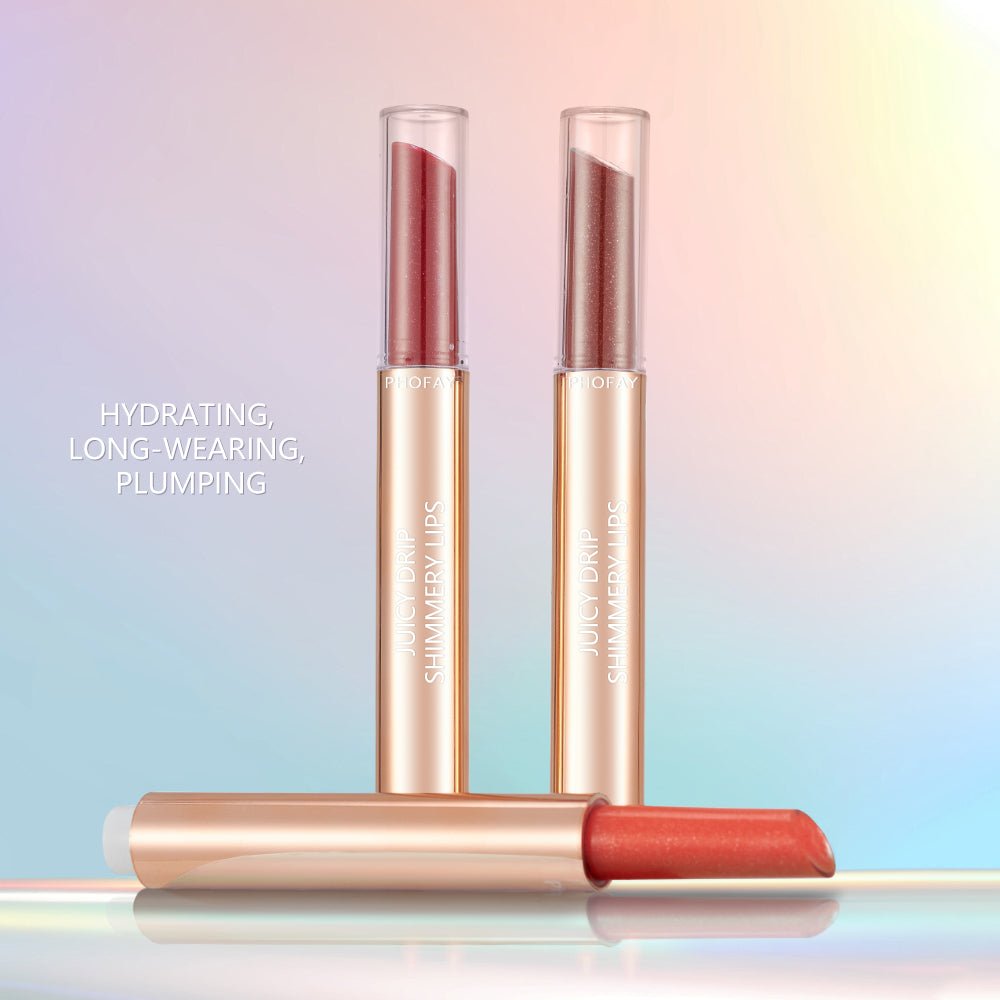 Juicy Lip Plumper Gloss Balm Hydrating Shimmer Lipstick Long-Wearing Moisturizing Lip Color - WebLuxes Store