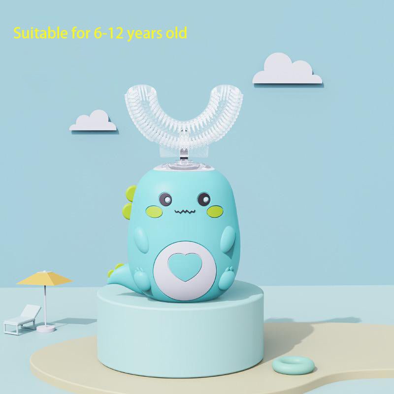 Kids U-Shaped Electric Sonic Toothbrush, 360° Automatic Rechargeable Silicone Toothbrush for Children with Soft Bristles - WebLuxes Store