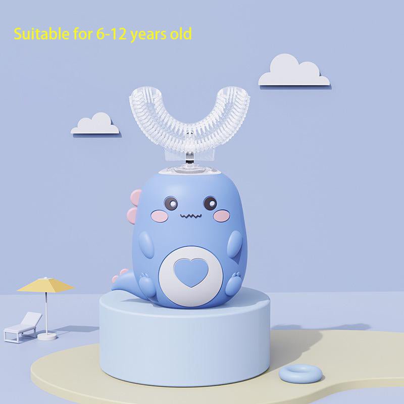 Kids U-Shaped Electric Sonic Toothbrush, 360° Automatic Rechargeable Silicone Toothbrush for Children with Soft Bristles - WebLuxes Store
