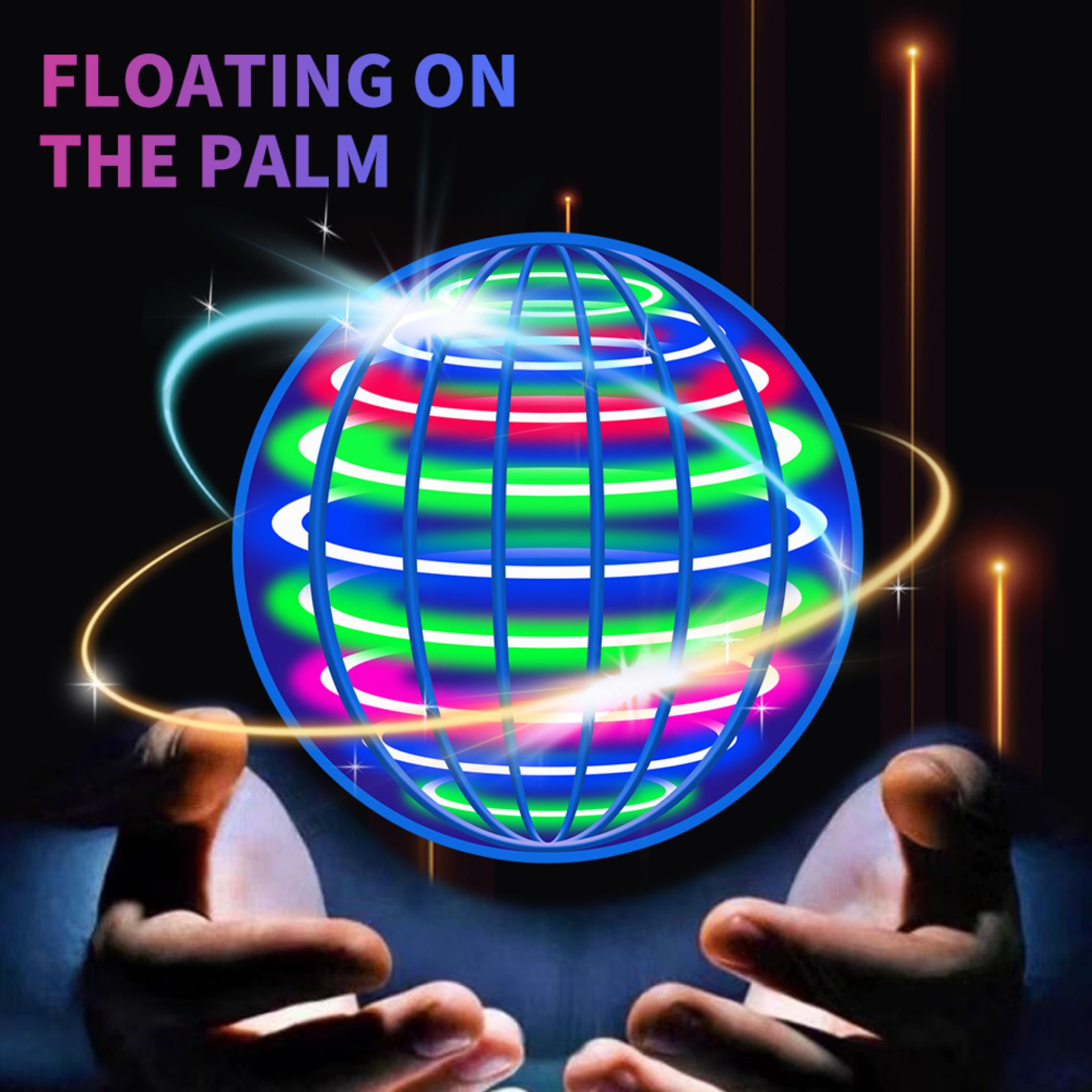 LED Flying Spinner Ball Rechargeable Hover Boomerang Toy for Indoor & Outdoor Play - Web Luxes