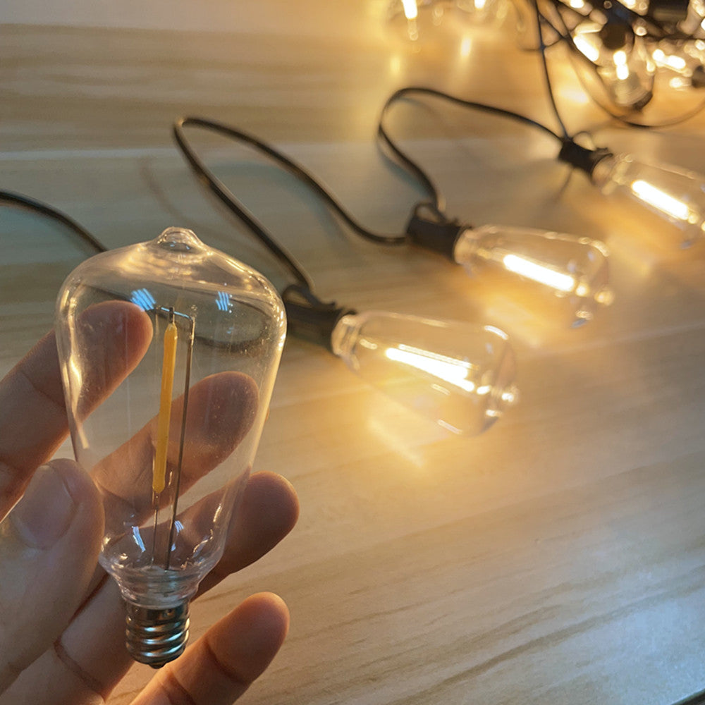 LED ST38 Solar String Lights USB Outdoor Patio Lighting
