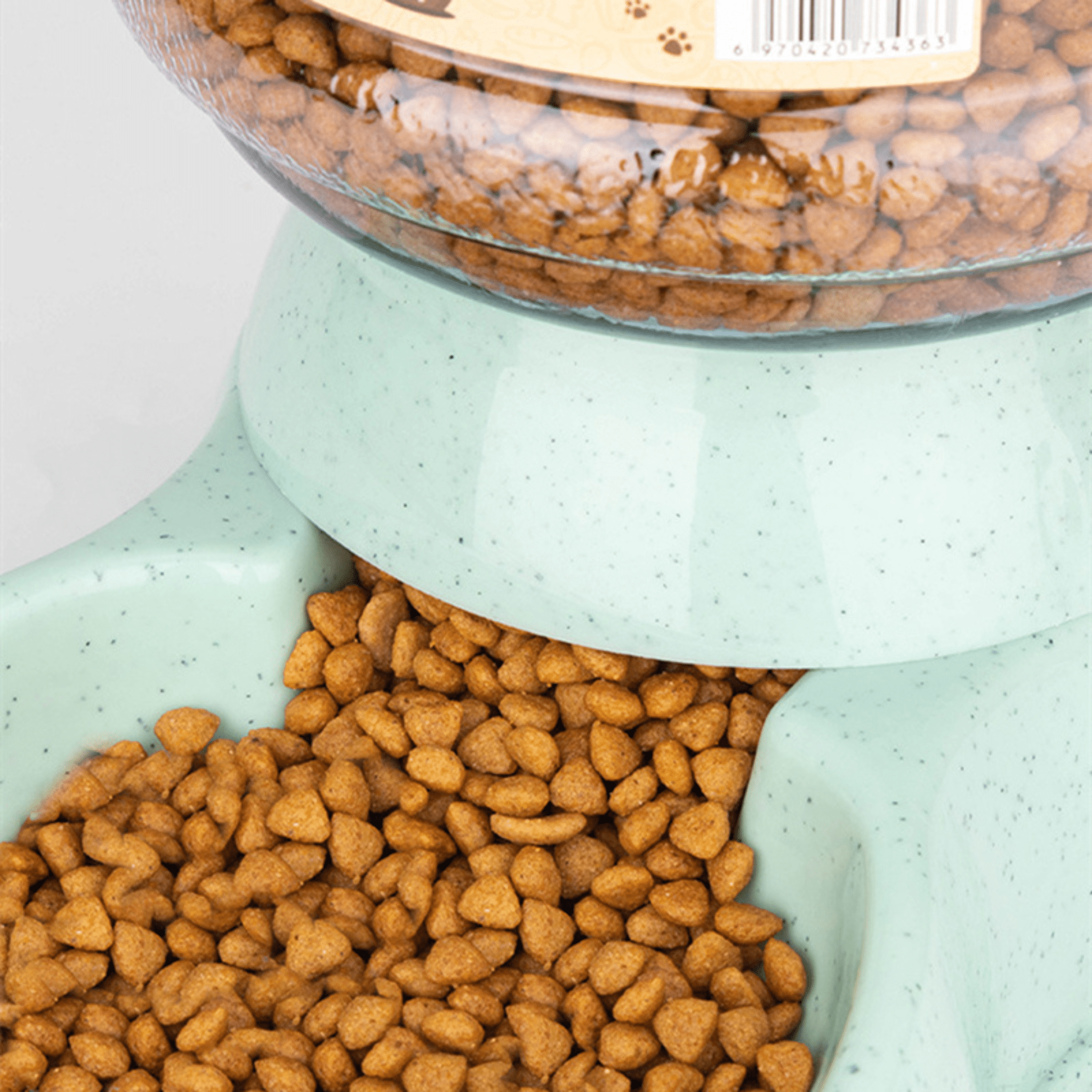 Large Capacity Pet Feeder Bowl with Automatic Water Dispenser for Cats & Small Dogs - Web Luxes