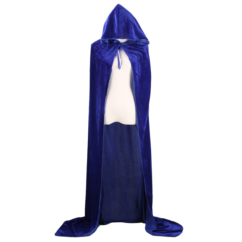 Long Hooded Halloween Velvet Cloak