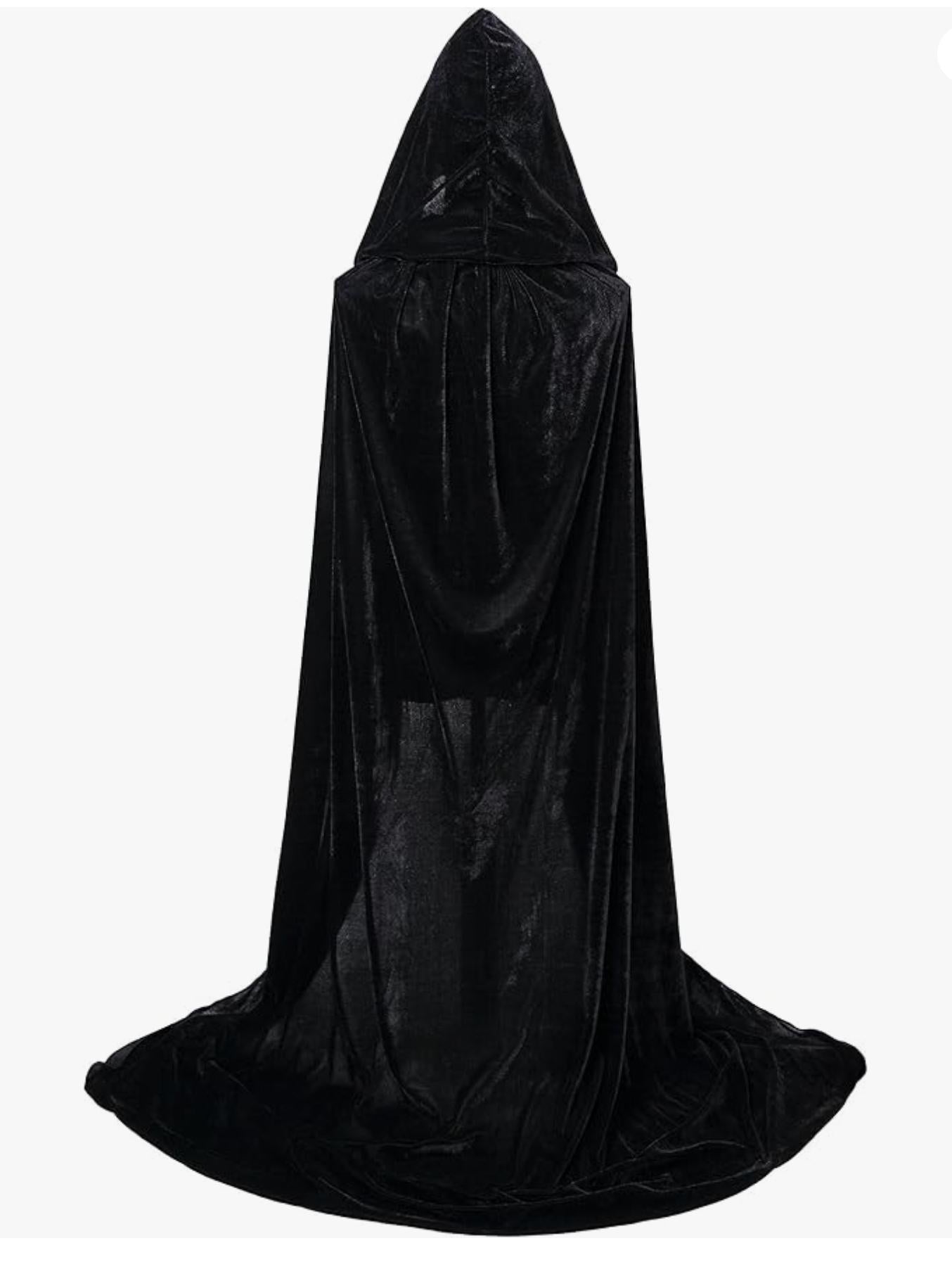 Long Hooded Halloween Velvet Cloak