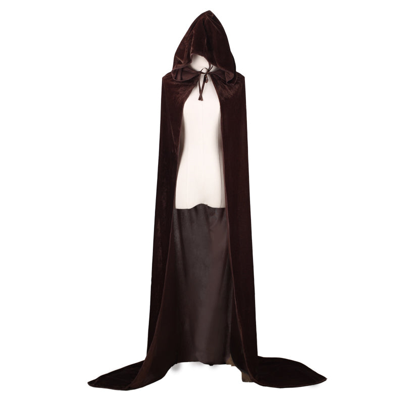 Long Hooded Halloween Velvet Cloak
