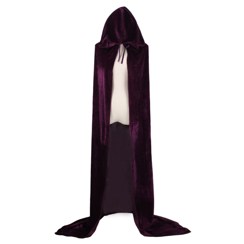 Long Hooded Halloween Velvet Cloak