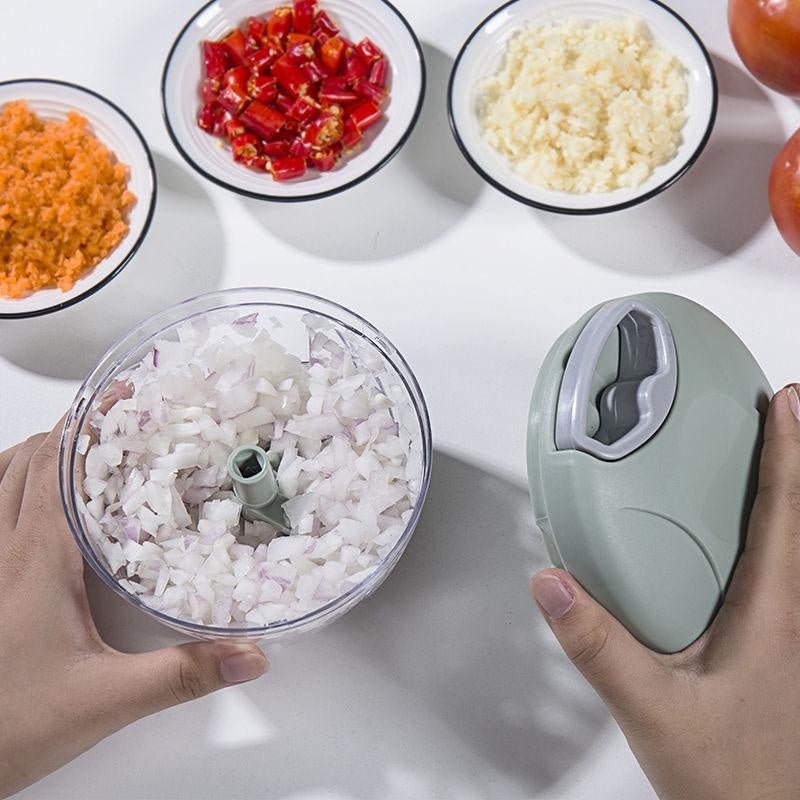 Manual Food Chopper 500ML/900ML Vegetable, Garlic & Onion Cutter - Web Luxes