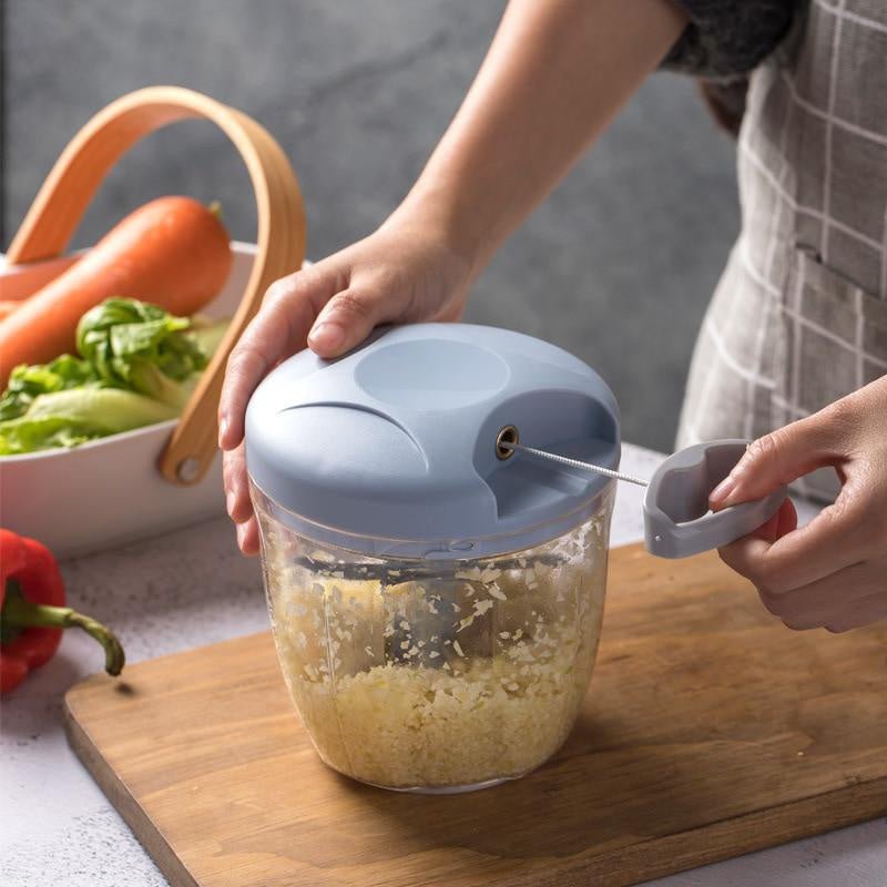 Manual Food Chopper 500ML/900ML Vegetable, Garlic & Onion Cutter - Web Luxes