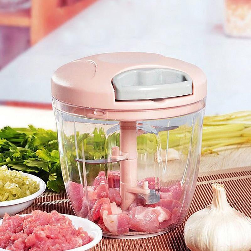Manual Food Chopper 500ML/900ML Vegetable, Garlic & Onion Cutter - Web Luxes