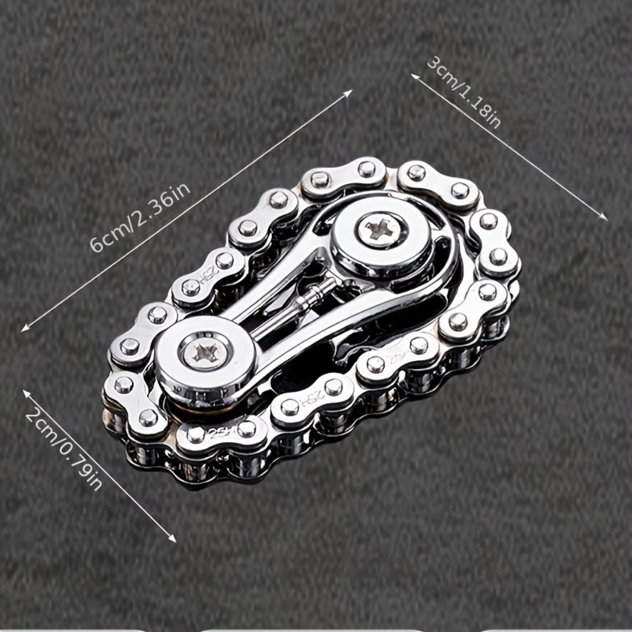 Metal Bike Chain Fidget Spinner EDC Stress Relief Desk Toy - Web Luxes