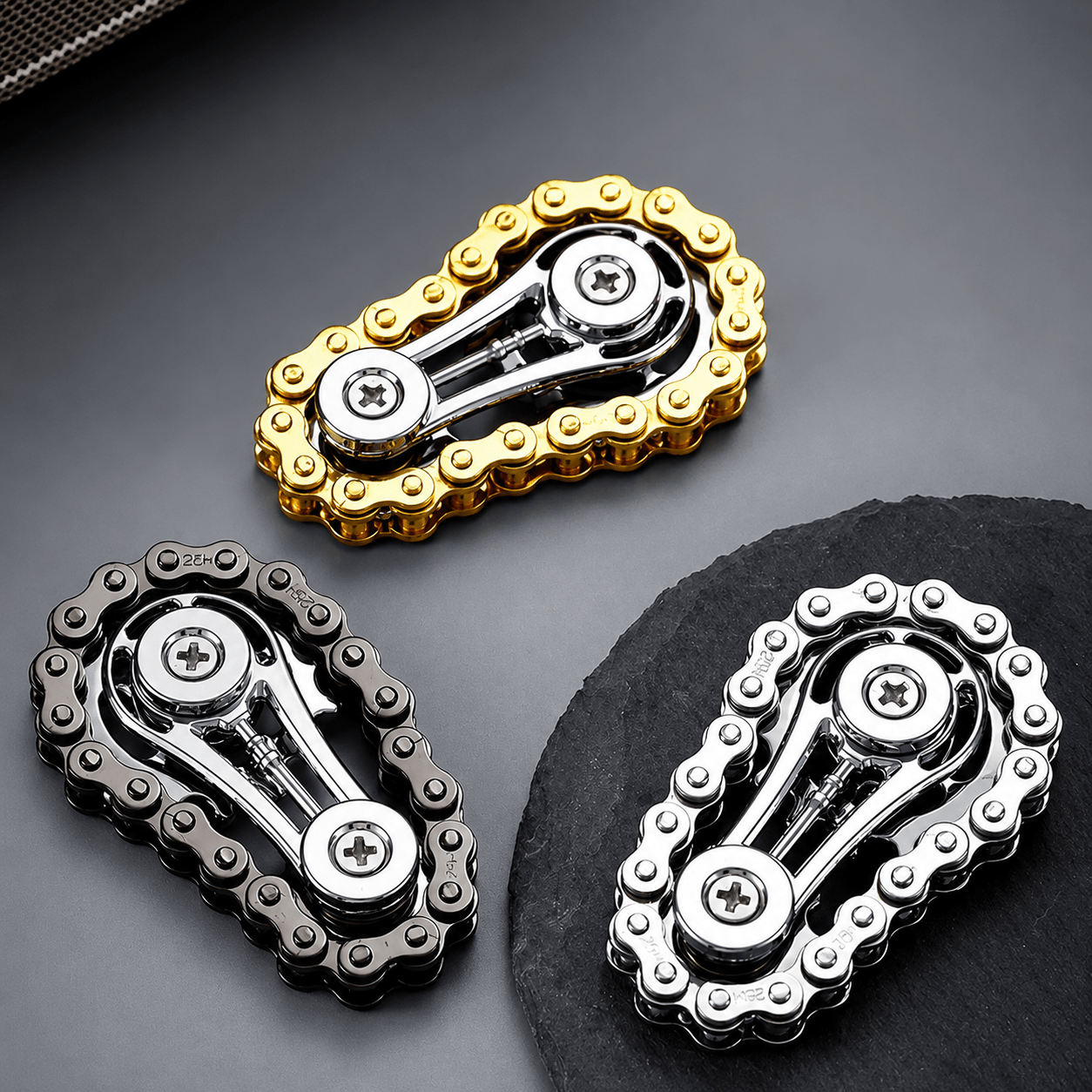 Metal Bike Chain Fidget Spinner EDC Stress Relief Desk Toy - Web Luxes