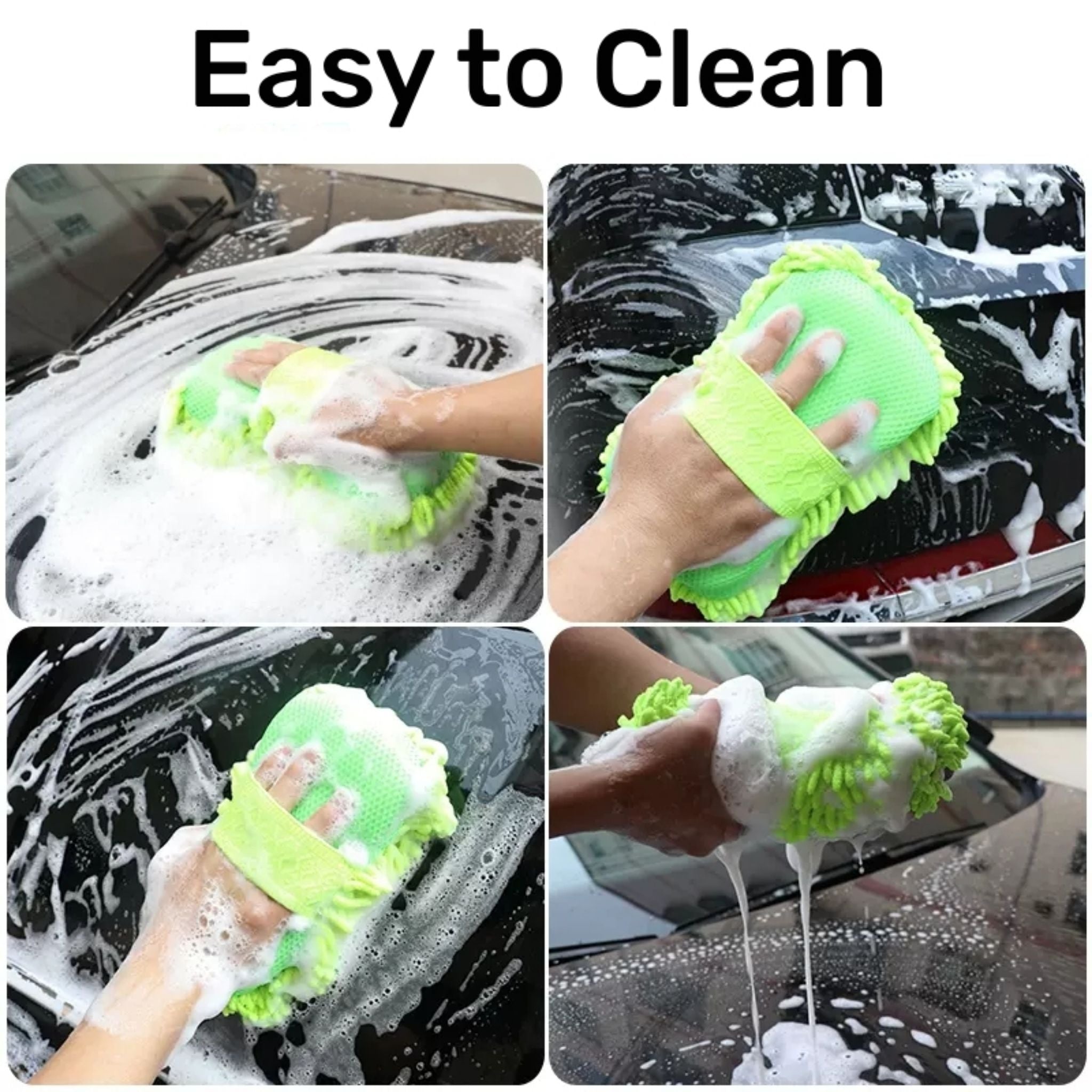 Microfiber Car Wash Sponge Mitt for Scratch-Free Cleaning & Detailing - Web Luxes