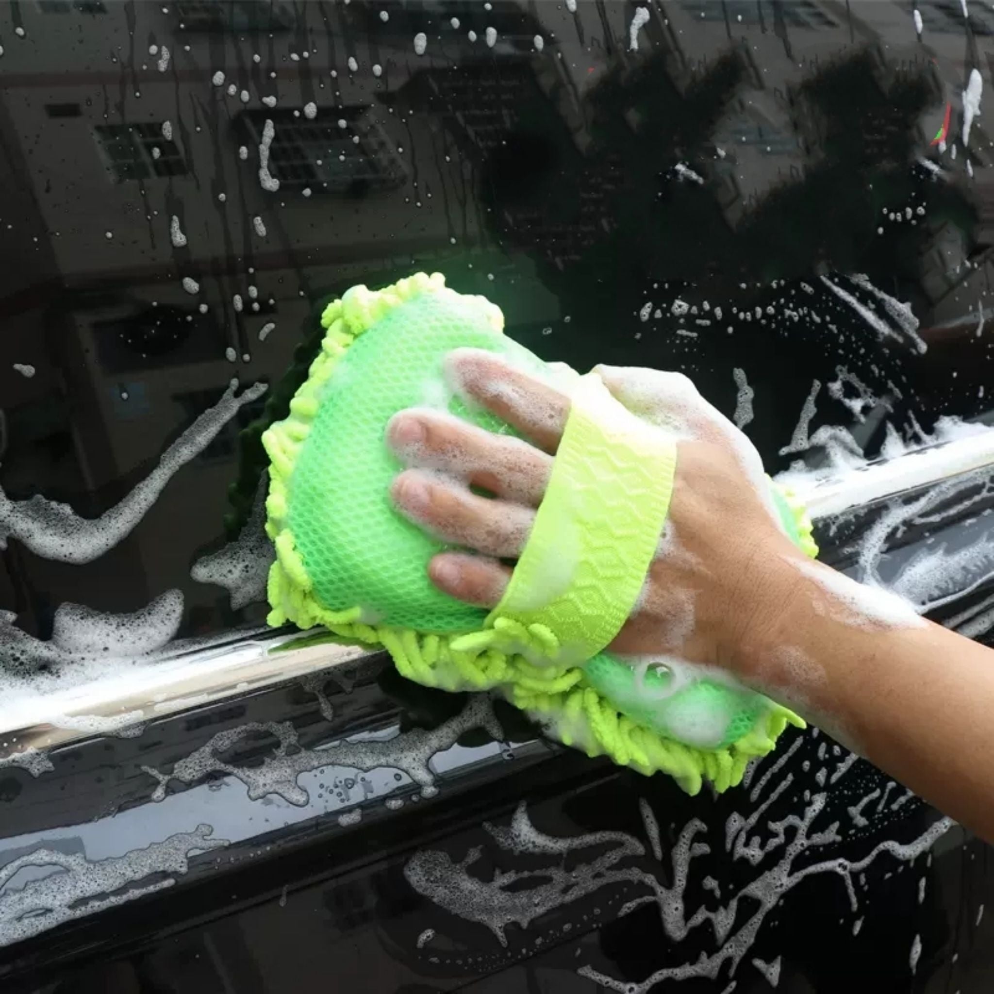 Microfiber Car Wash Sponge Mitt for Scratch-Free Cleaning & Detailing - Web Luxes