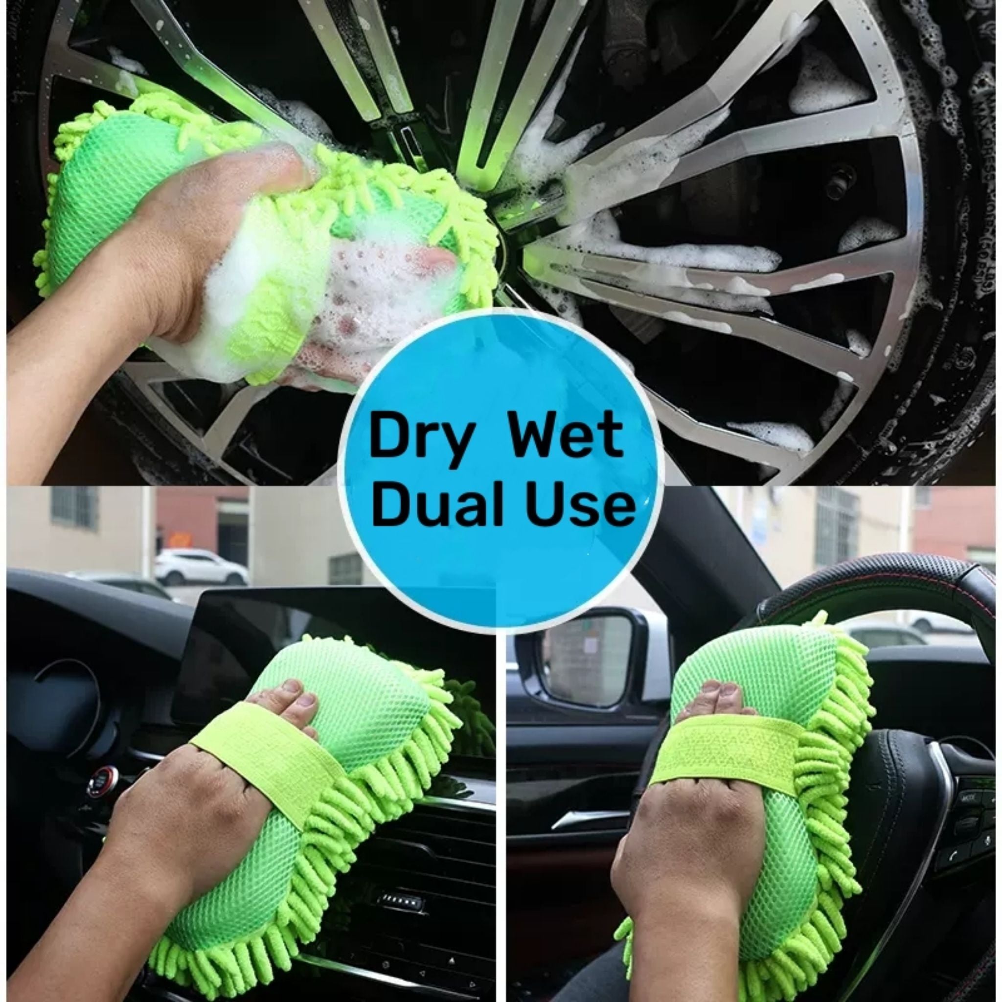 Microfiber Car Wash Sponge Mitt for Scratch-Free Cleaning & Detailing - Web Luxes