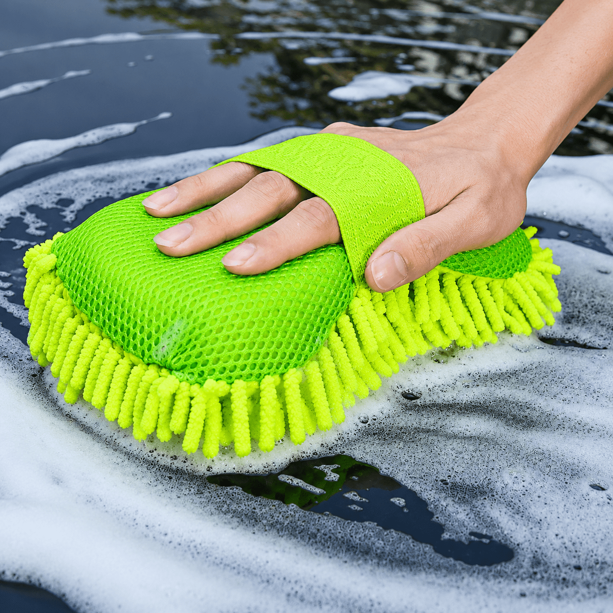 Microfiber Car Wash Sponge Mitt for Scratch-Free Cleaning & Detailing - Web Luxes
