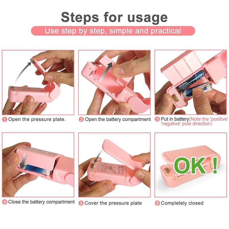 Mini Heat Bag Sealer Machine Portable Food Package Sealer