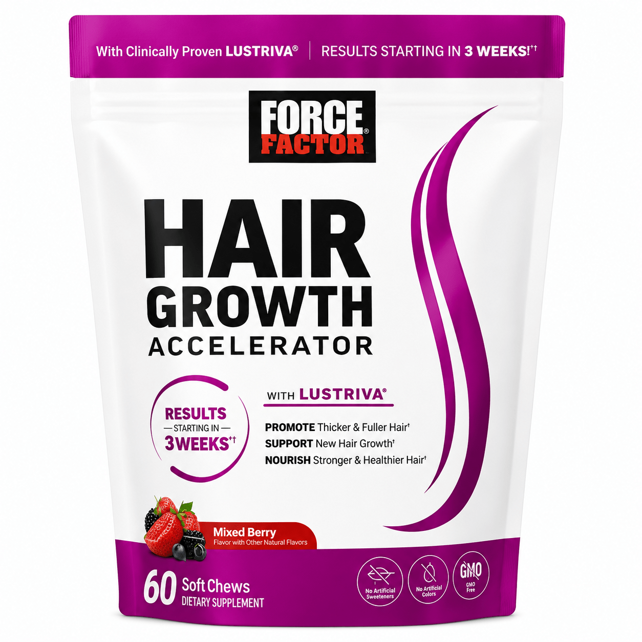 Hair Growth Soft Chew Vitamins for Women, Biotin & Hair Support Supplement for Stronger, Thicker Looking Hair, 60 Soft Chews - WebLuxes Store