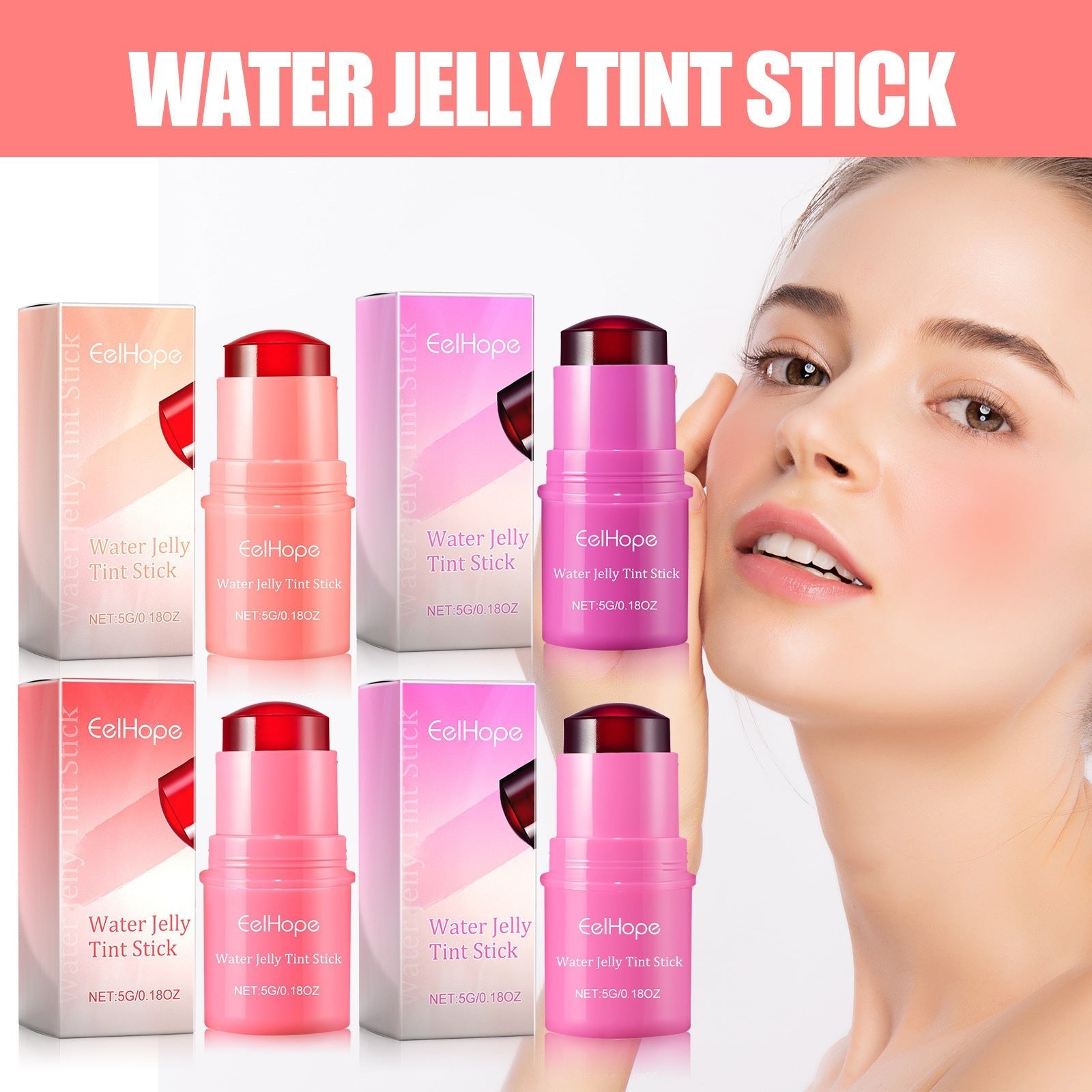 Multifunctional Blush & Lip Gloss Stick for Natural, Moisturizing, Long-Lasting Matte Finish Makeup - WebLuxes Store