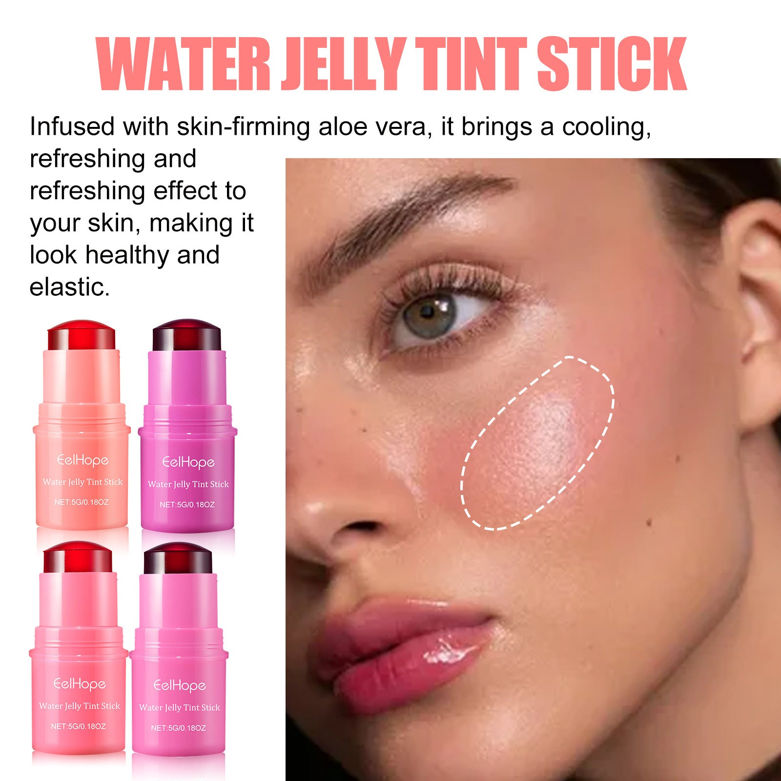 Multifunctional Blush & Lip Gloss Stick for Natural, Moisturizing, Long-Lasting Matte Finish Makeup - WebLuxes Store