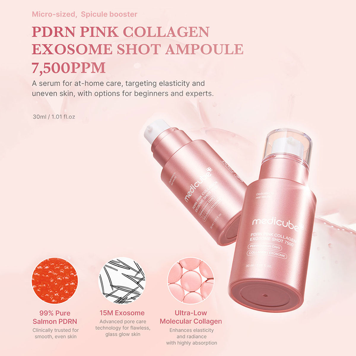PDRN Pink Collagen Exosome Shot Hydrating Face Serum