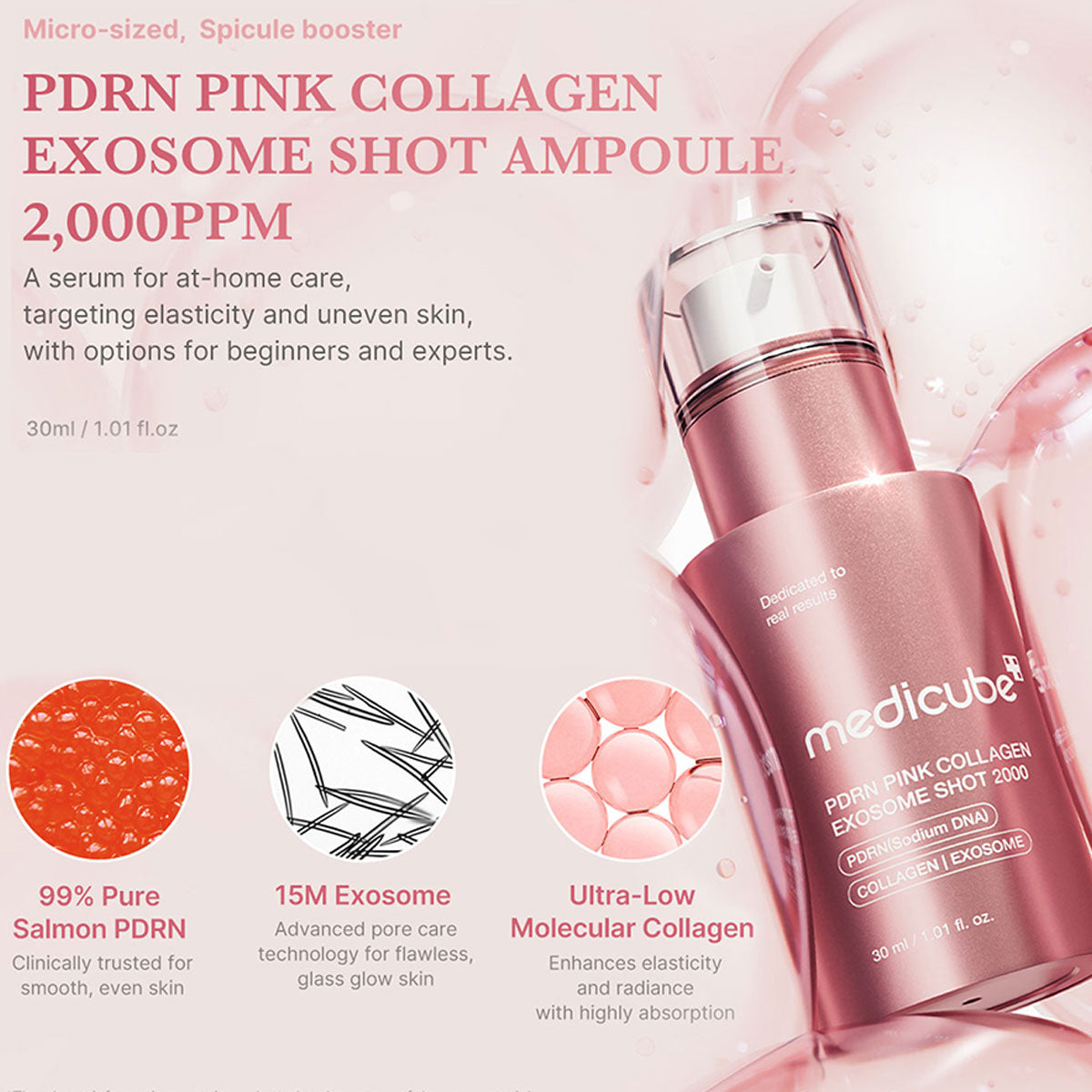 PDRN Pink Collagen Exosome Shot Hydrating Face Serum