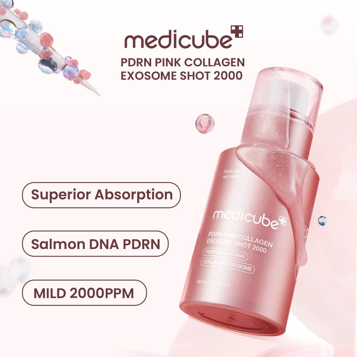 PDRN Pink Collagen Exosome Shot Hydrating Face Serum