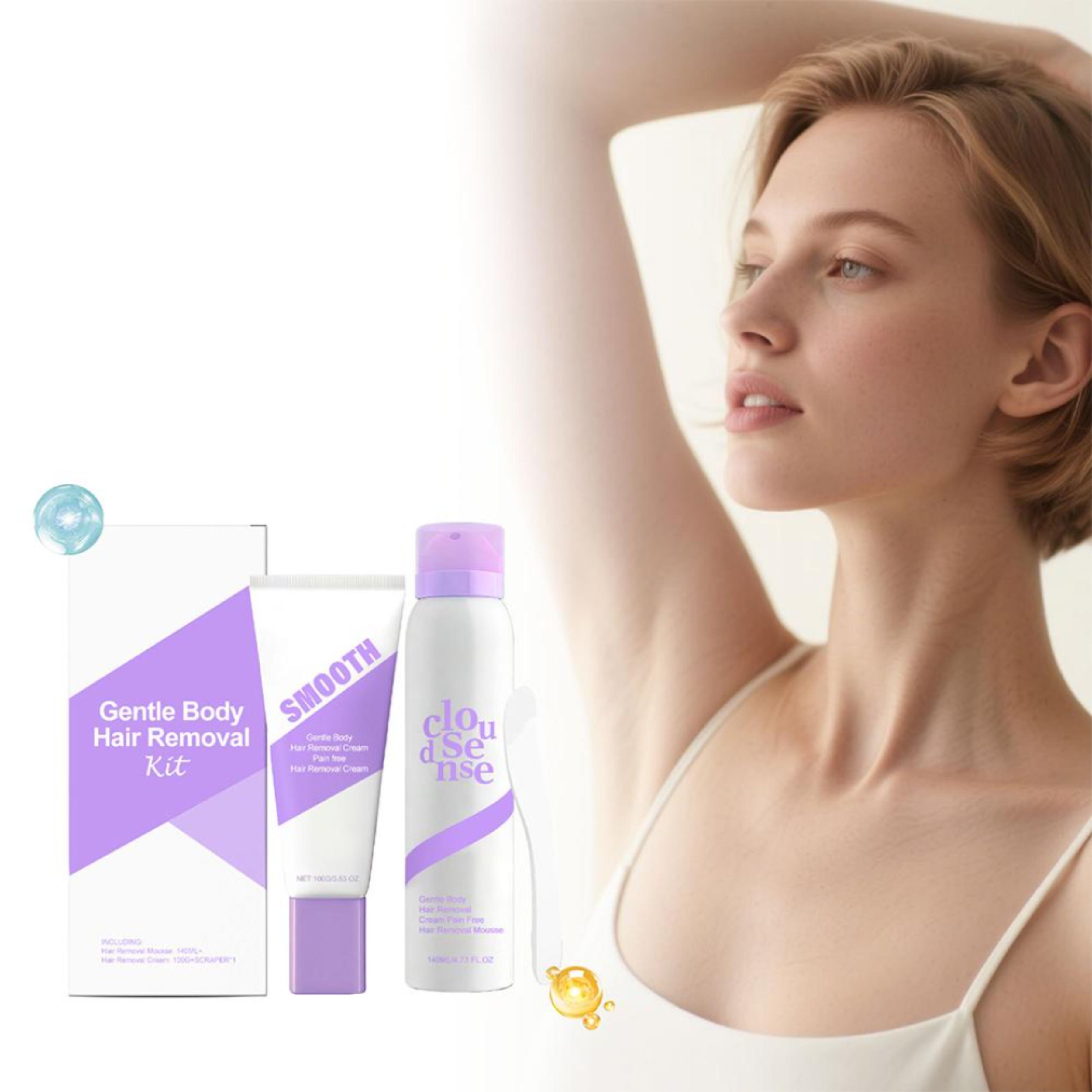 Painless Hair Removal Kit Cream and Mousse for Body