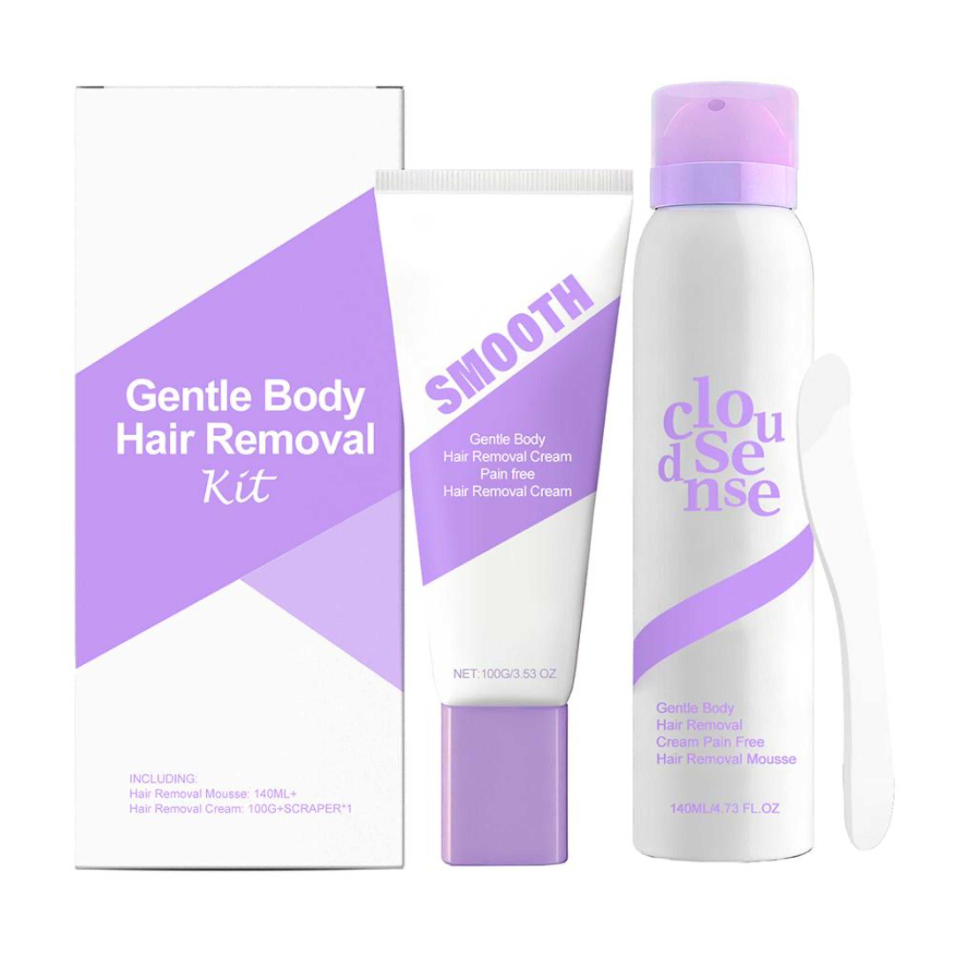Painless Hair Removal Kit Cream and Mousse for Body